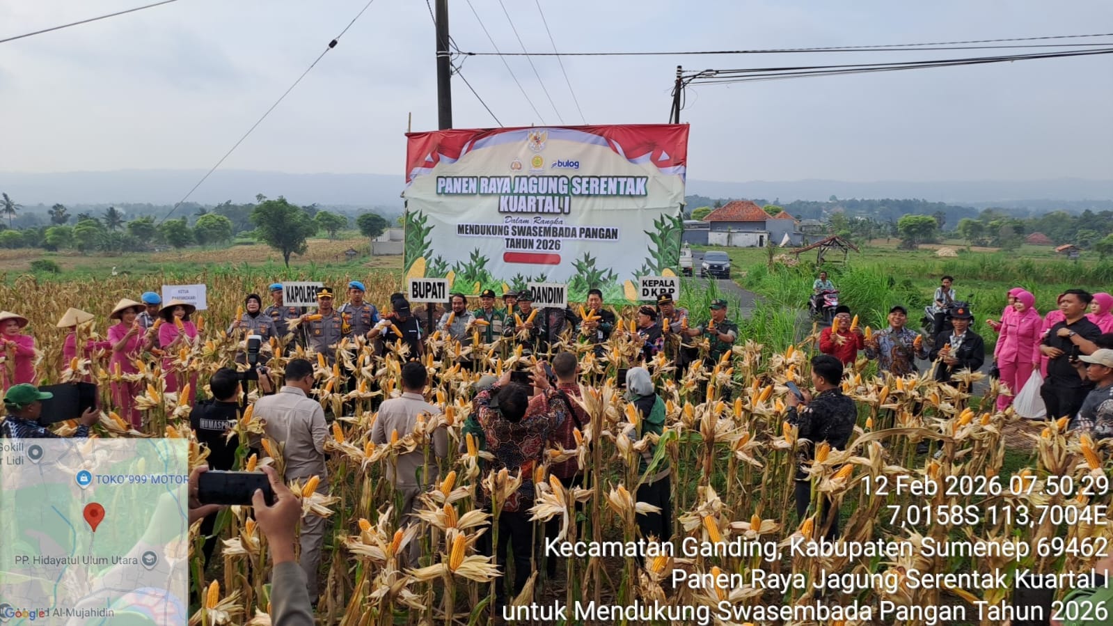 BPP Ganding Gelar Panen Raya Jagung Bersama Bupati Sumenep