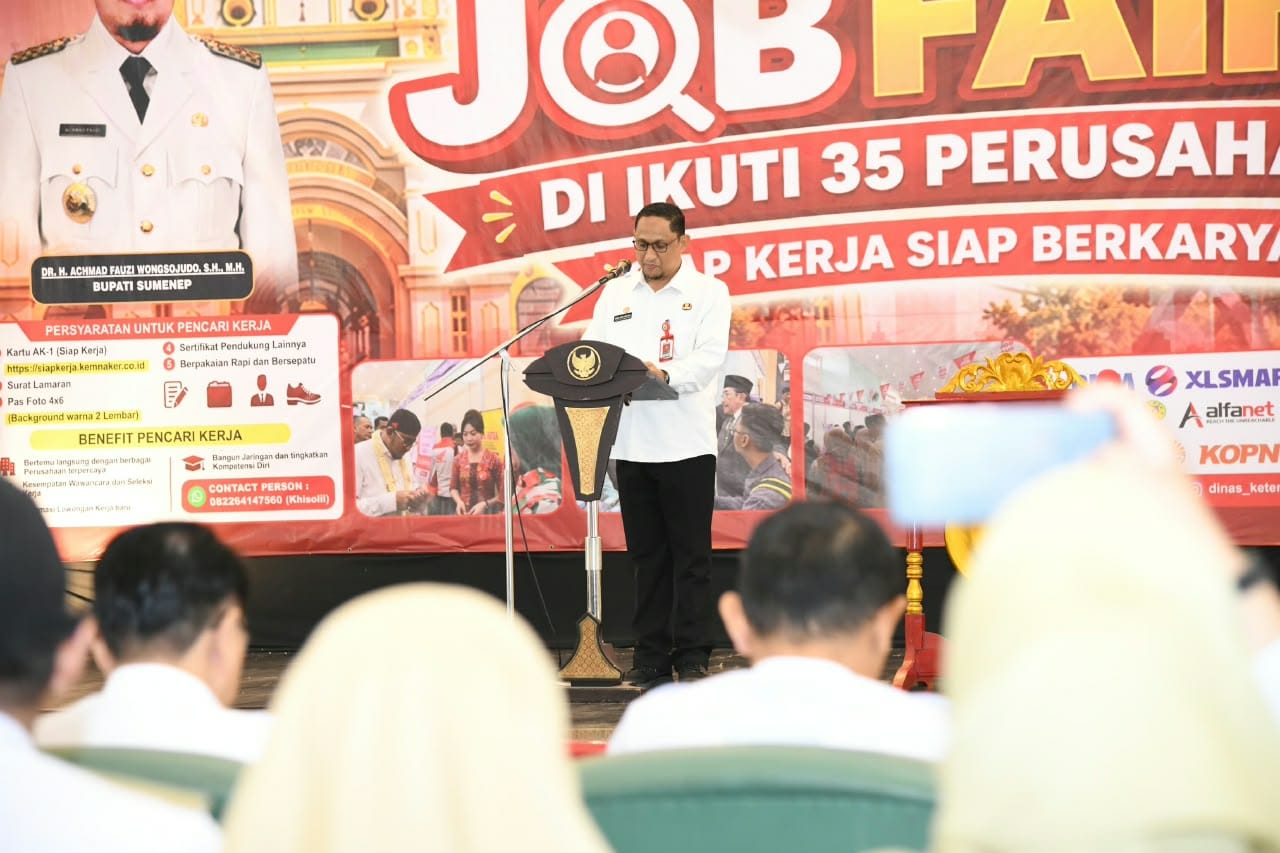 Sumenep Job Fair 2026, Sekda Dorong Penyerapan Tenaga Kerja Lokal
